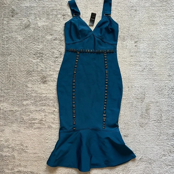 Bebe Dresses | Bebe Carly Midi Bandage Dress, Color Legion Blue, Size M | Color: Blue | Size: M | Emeraldiris0's Closet Bebe Dresses | Bebe Carly Midi Bandage Dress, Color Legion Blue, Size M | Color: Blue | Size: M | Emeraldiris0's Closet